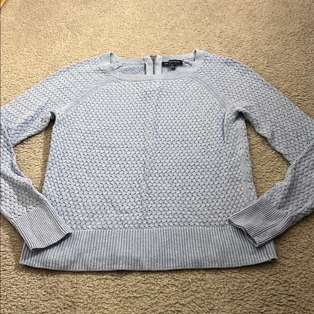 American Eagle Light Blue Textured Sweater